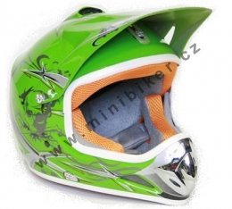 Moto přilba Nitro Racing zelená M 53-54cm