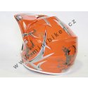 Moto helma Nitro oranžová XL 57-58cm