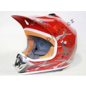 Moto helma Cross Nitro Racing červená XL 57-58cm